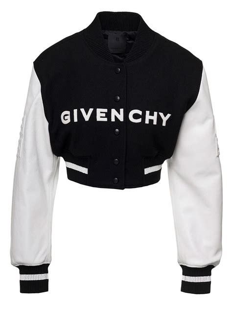 givenchy bomberjacke|givenchy cropped varsity jacket.